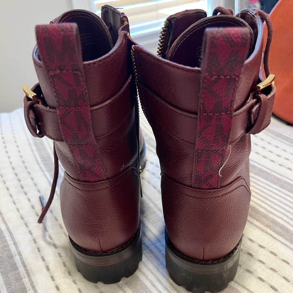 MICHAEL michael kors burgundy boots - Picture 4 of 5